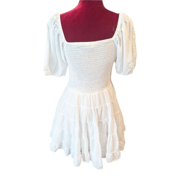 Altar'd State Aurelie Puff Sleeve Smock Dress Size Medium - Picture 5 of 6